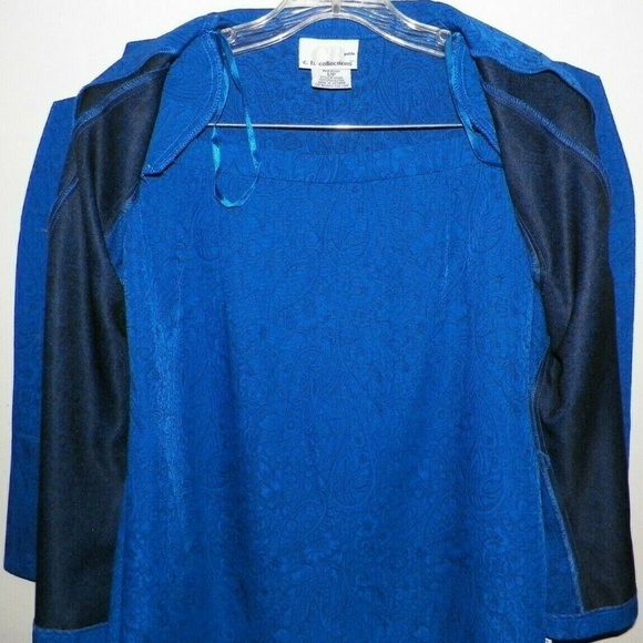 Women's 12P Jacket 10P Skirt Suit Blue CB Collecti - Picture 7 of 8